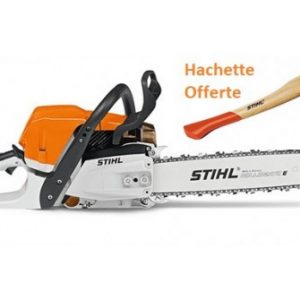 Tronçonneuse Stihl MS 362 C-M avec 2 chaînes d&rsquo;origine et une hachette de bûcheron Stihl AX6