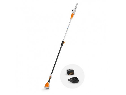 Tronçonneuse sur perche STIHL HTA 50 est livrée avec 1 batterie AK 20 + 1 chargeur AL 101