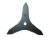 Couteau taillis 3 dents 250 x 25.4